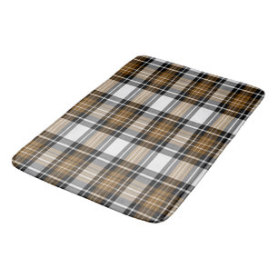 Tapis De Bain Plaqué Brown Et Noir