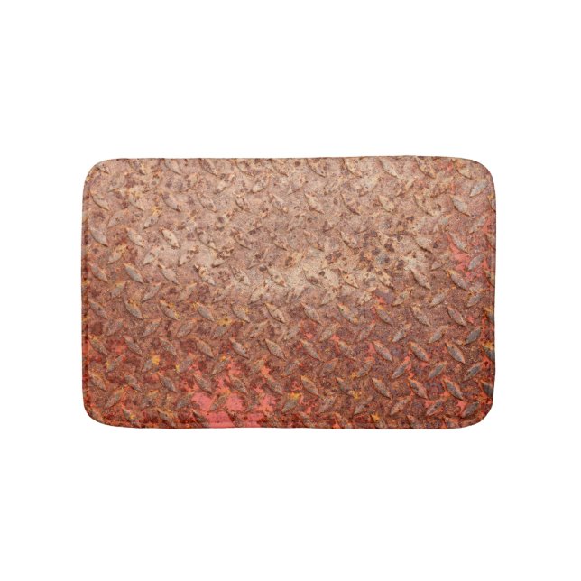 Tapis De Bain Plaque d'acier rouillé, texture de métal grungy. (Devant)
