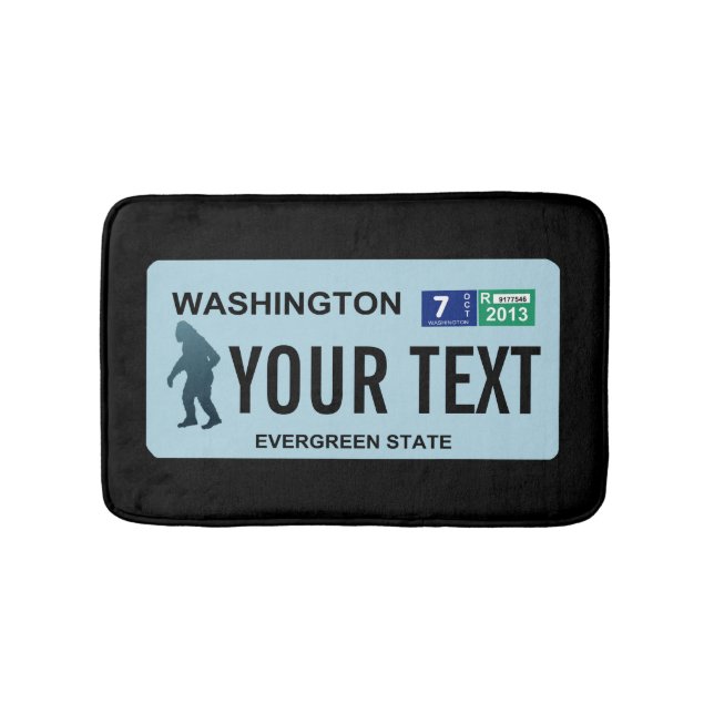 Tapis De Bain Plaque de licence Washington Sasquatch (Devant)