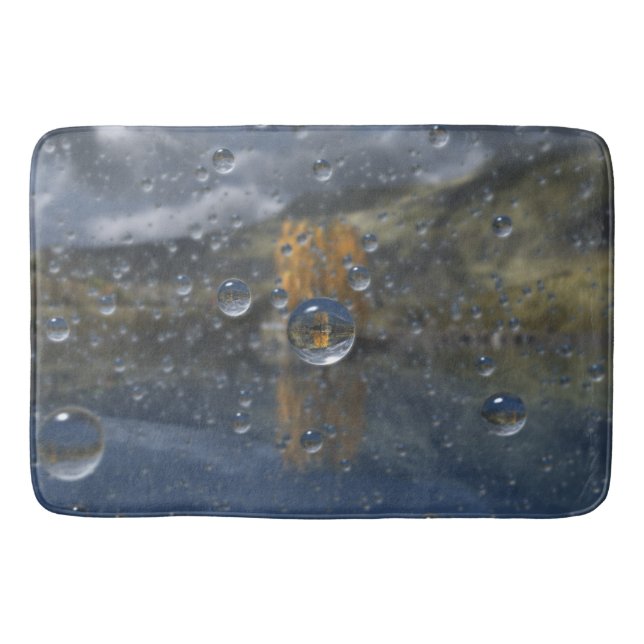 Tapis De Bain Pluie dans le bathmat de verre (Devant)