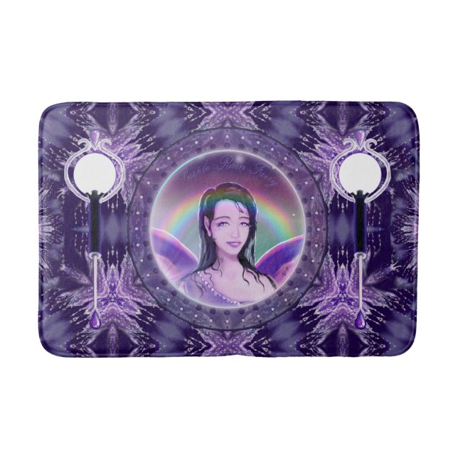 Tapis De Bain Pluie violette Fairy Bain Mat (Devant)