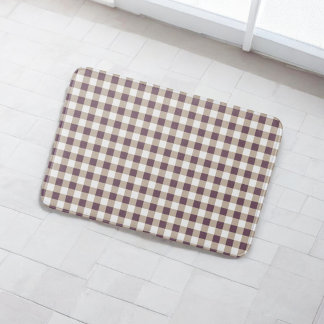 Tapis De Bain Plum Buffalo Plaid Élégant Décor De Salle De Bains
