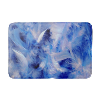 Tapis De Bain Plumes bleues