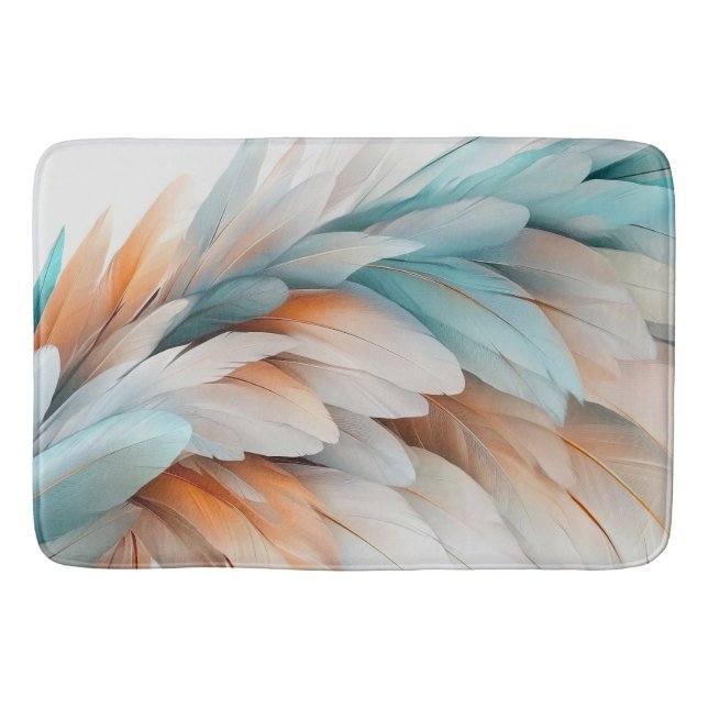 Tapis De Bain Plumes de pastel doux (Devant)