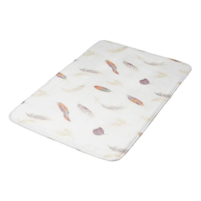 Tapis De Bain Plumes Tendance Collection Luxe Boho (Angle)