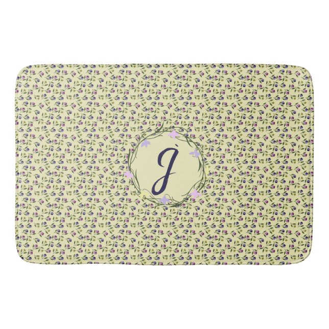 Tapis De Bain Plutôt rose et violet et jaune (Devant)