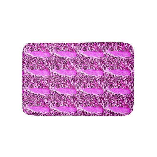 Tapis De Bain pod de baleines roses (Devant)