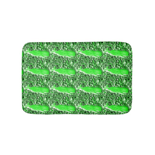 Tapis De Bain pod de baleines vertes (Devant)