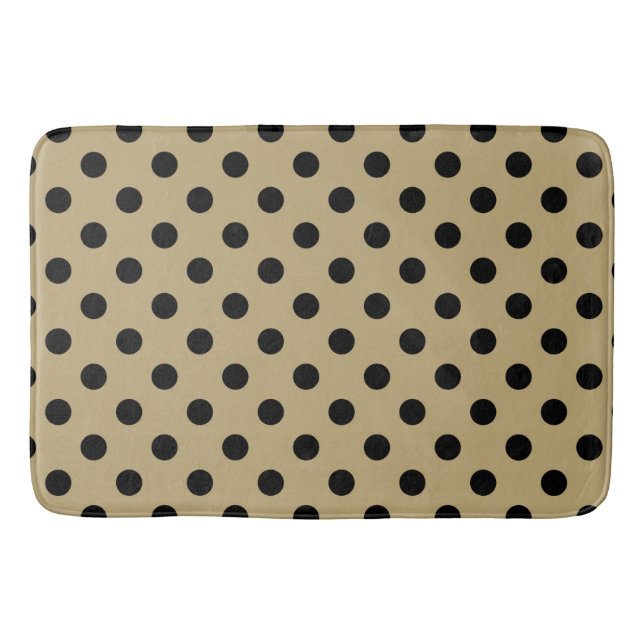 Tapis De Bain Point Pois or et noir (Devant)