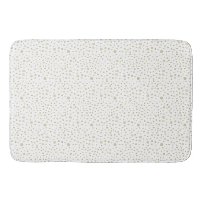 Tapis De Bain Points Aquarelle Confetti Or (Devant)