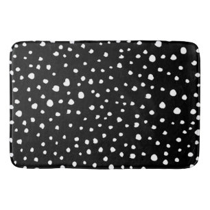 Tapis De Bain Points dalmatiens, Zones dalmatiennes, Noir et Bla