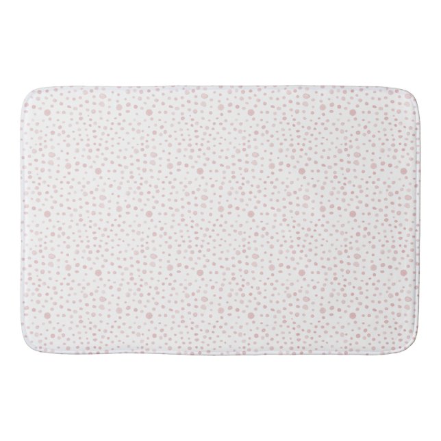 Tapis De Bain Points d'aquarelle Confetti rose (Devant)