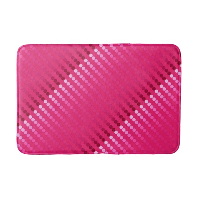 Tapis De Bain Points de satin - nuances de rose fuchsia (Devant)