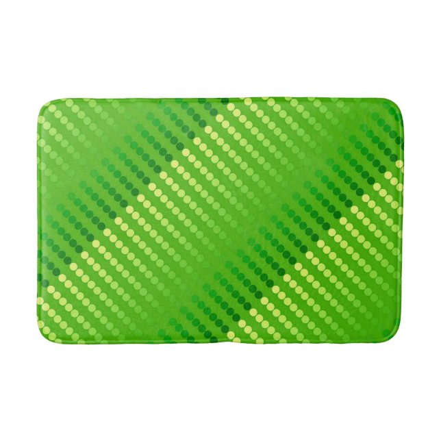 Tapis De Bain Points de satin - nuances de vert de chaux (Devant)