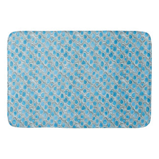 Tapis De Bain Points Doigts Bleus Clair Douche Rideau