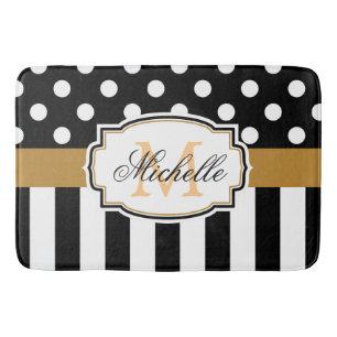 Tapis De Bain Points et rayures