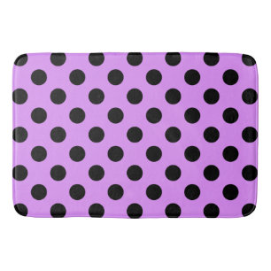 Tapis De Bain Points noirs sur lilas