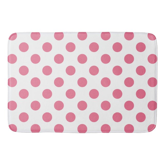 Tapis De Bain Points roses et blancs (Devant)