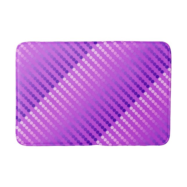 Tapis De Bain Points satinés - violet et orchidée (Devant)