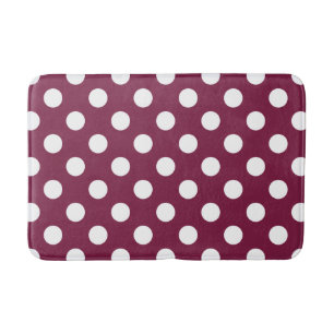 Tapis De Bain Pois blancs en Bourgogne