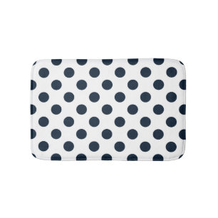Tapis De Bain Pois bleu marine foncé