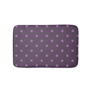 Tapis De Bain pois foncé et mauve-clair élégant