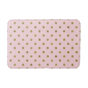 Tapis De Bain Pois gris et blanc minimaliste chic classique mign