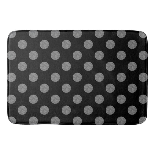 Tapis De Bain Pois gris et noir (Devant)