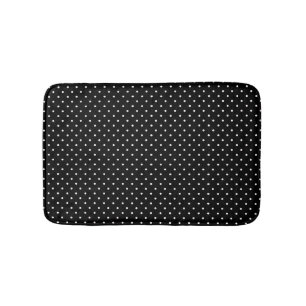 Tapis De Bain Pois noir et blanc Poka Dot