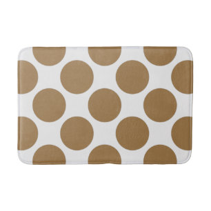 Tapis De Bain Pois personnalisables Motif toute couleur en blanc