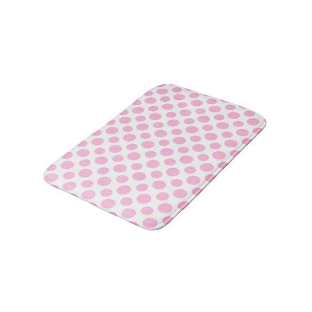 Tapis De Bain Pois rose d'Ombre (Angle)