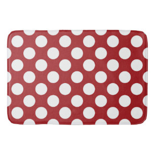 Tapis De Bain Pois rouges, Motif à points polka, points, pointil
