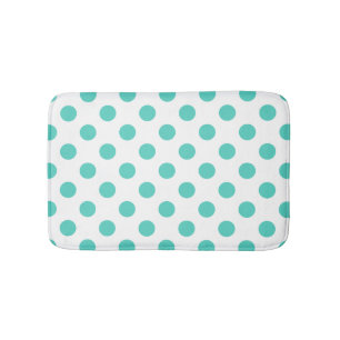 Tapis De Bain Pois turquoise