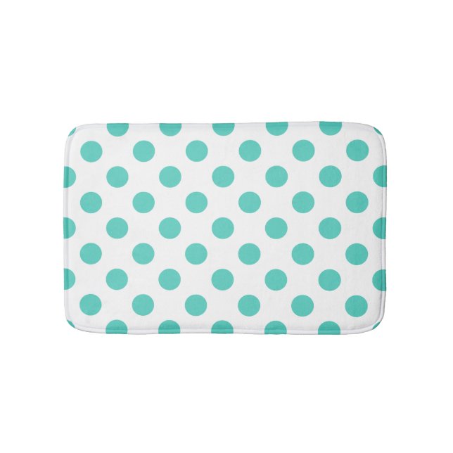 Tapis De Bain Pois turquoise (Devant)