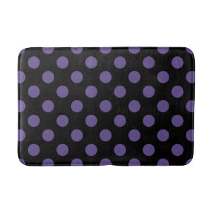 Tapis De Bain Pois ultra violets en noir