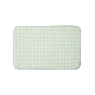Tapis De Bain Pois vert et blanc Poka Dot