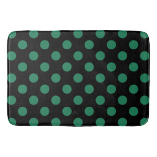 Tapis De Bain Pois vert et noir