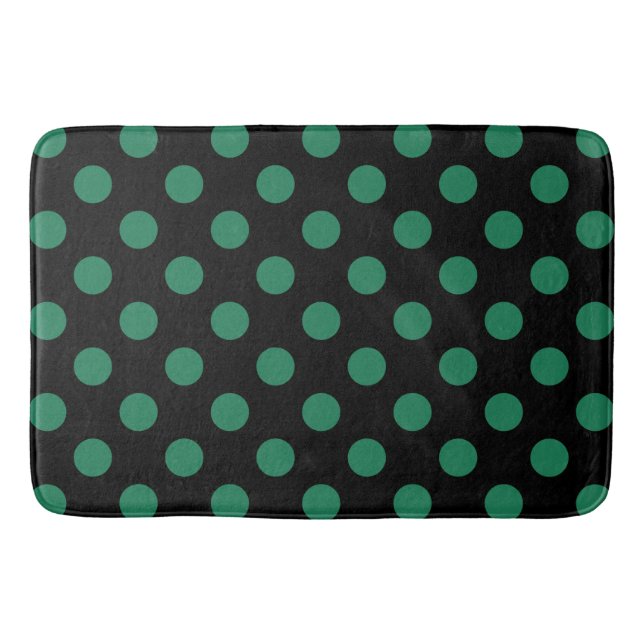 Tapis De Bain Pois vert et noir (Devant)