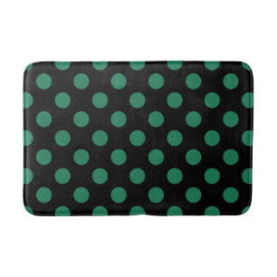 Tapis De Bain Pois vert et noir