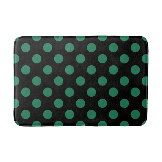 Tapis De Bain Pois vert et noir (Devant)
