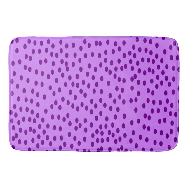 Tapis De Bain Pois violets de lavande (Devant)