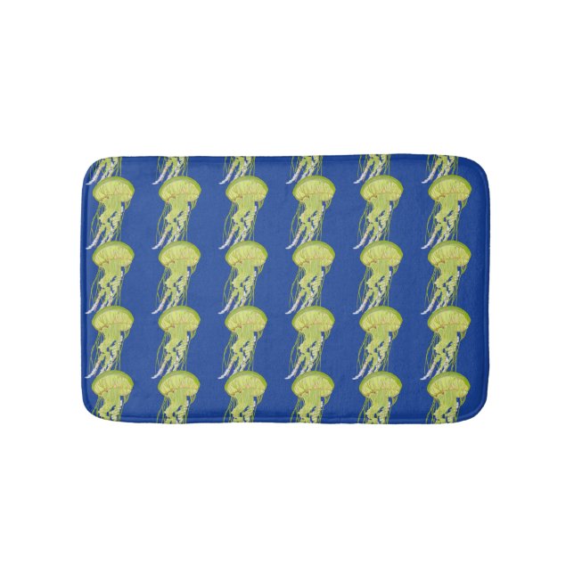 Tapis De Bain Poisson à gelée verte (Devant)