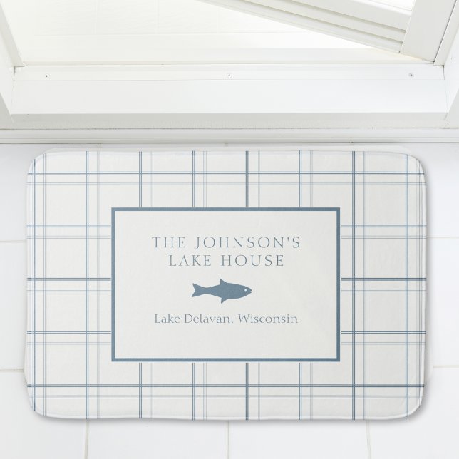 Tapis De Bain Poisson Bleu de la Maison de Lac Plaid Classable (Créateur téléchargé)