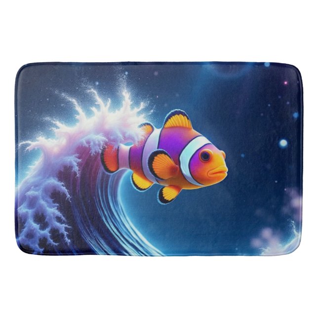 Tapis De Bain Poisson clown cosmique (Devant)