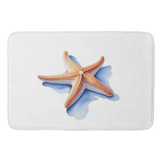 Tapis De Bain Poisson étoilé et silhouette bleue