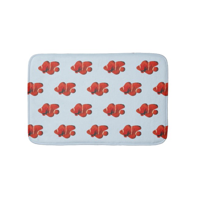 Tapis De Bain Poisson Orange Clowfish Motif (Devant)
