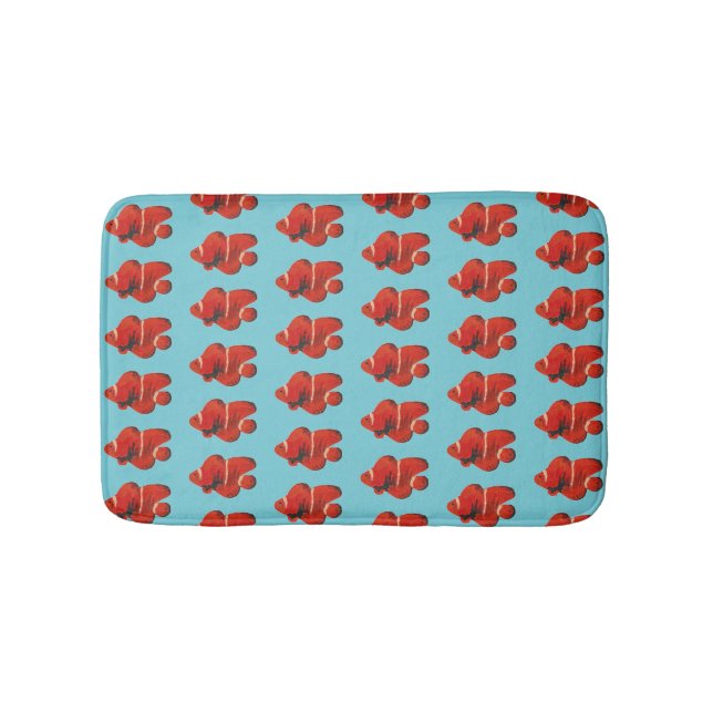 Tapis De Bain Poisson Orange Clowfish Motif (Devant)