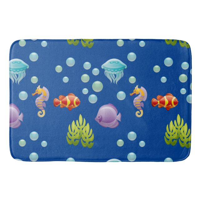 Tapis De Bain Poisson sous-marin Tropical Grosse chauve-souris (Devant)