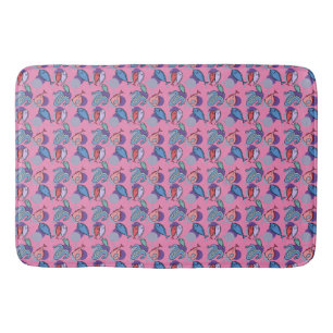 Tapis De Bain Poissons et anguilles Motifs roses