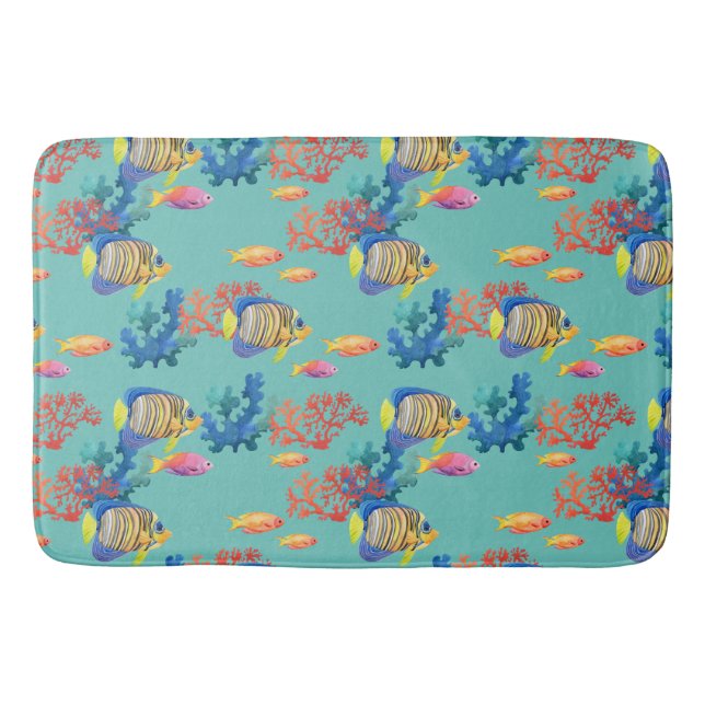 Tapis De Bain Poissons et coraux tropicaux (Devant)